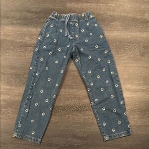 BDG Blue Pants with White Floral Pattern